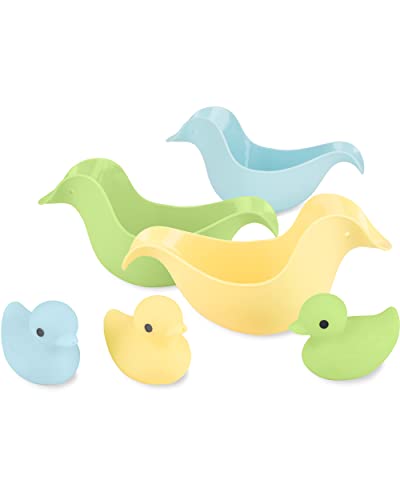 Simple Joys by Carter's Baby Duck Rinse Cups and Squirties Bath Toy Bundle, One Size