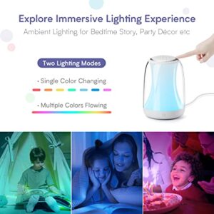 Hotmoon Baby Night Light with White Noise Machine for Adults Kids, Touch Nursery Lamp, Soothing Sounds Lullaby Sleeping Light for Mom Breastfeeding Care, Baby Essentials for Newborn, Remote Control