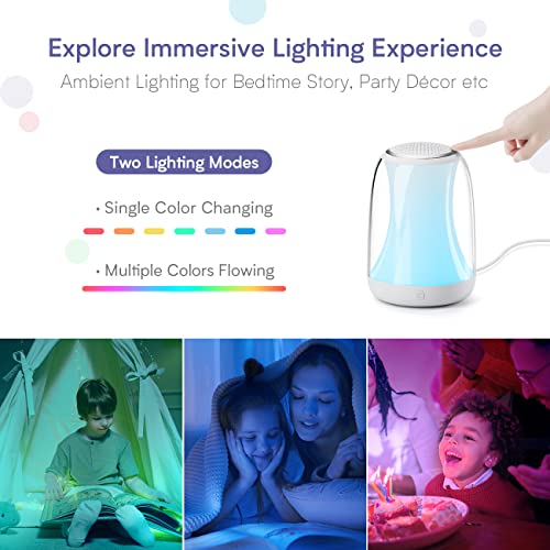 Hotmoon Baby Night Light with White Noise Machine for Adults Kids, Touch Nursery Lamp, Soothing Sounds Lullaby Sleeping Light for Mom Breastfeeding Care, Baby Essentials for Newborn, Remote Control