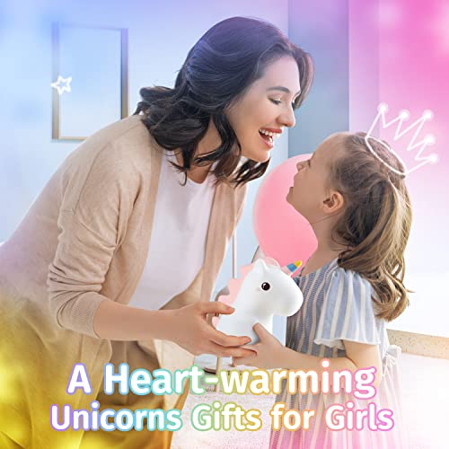 PIKOY Unicorn Night Light for Kids, Remote Sound Machine Baby Night Lights for Kids Room,16 Colors Silicone Kids Night Lights for Bedroom,USB Rechargeable Night Light Cute Lamp Unicorn Gifts for Girls