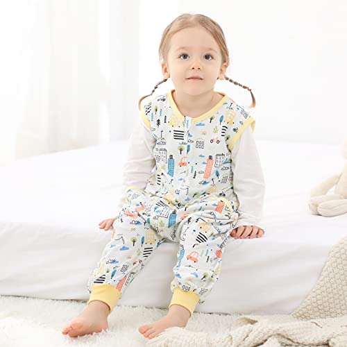 HOMEAL Baby Sleep Sack,Summer Toddler Sleep Sacks 2t-3t Sleep Sack Toddler,Toddler Sleeping Sack with Legs,Sleeveless Sleep Sack Baby,Light Weighted Sleep Sacks Baby for Early Walkers,12months-7T