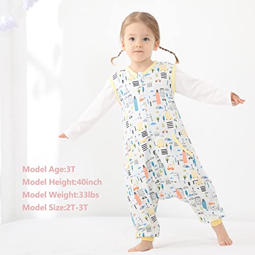 HOMEAL Baby Sleep Sack,Summer Toddler Sleep Sacks 2t-3t Sleep Sack Toddler,Toddler Sleeping Sack with Legs,Sleeveless Sleep Sack Baby,Light Weighted Sleep Sacks Baby for Early Walkers,12months-7T