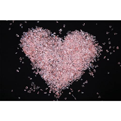 Bairdish Pink vitreous Block Colourful Glitter Sprinkles 2-4mm Crushed Glass Artificial gems Blunt Permanent Non-Fading Non-Toxic Cement Casting Resin Mold Filler(100g)