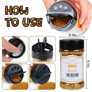 TORC Burnt Orange Chunky Glitter 4 OZ Glitter for Resin Crafts Tumblers Cosmetic Art Festival Decoration