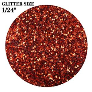 TORC Burnt Orange Chunky Glitter 4 OZ Glitter for Resin Crafts Tumblers Cosmetic Art Festival Decoration