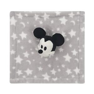 Lambs & Ivy Disney Baby Mickey Mouse Gray Stars Security Blanket/Lovey