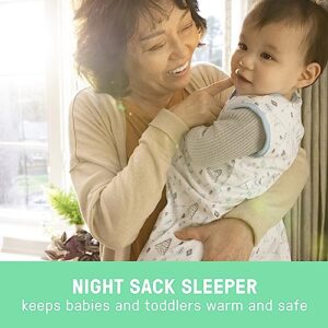 SwaddleMe by Ingenuity Night Sack Sleeper, for Ages 6-12 Months, 16-24 Pounds, Up to 30 Inches Long, 2-Pack Loose-fit Baby Swaddle Sack Wearable Blanket