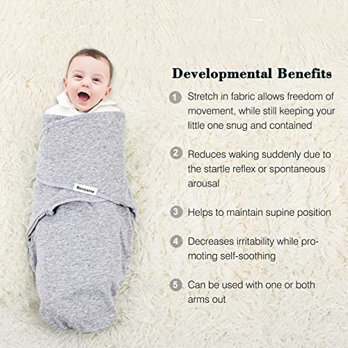 Soft and Cozy Organic Cotton Baby Swaddle Blankets Black White Gray Design Swaddle Wraps for Newborns, 0-3 Months