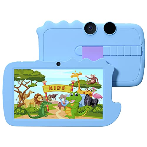 COOPERS 7 inch Kids Tablet Android 11 Tablet for Kids, 2GB RAM + 32GB ROM Toddler Tablet PC for Children, IPS Touch Screen, Dual Camera, Dual Speaker, WiFi Computer Tablet, Light Blue