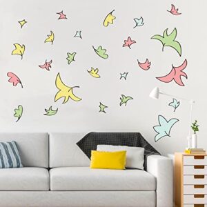 100pcs heartstopper leaves wall decal small heartstopper leaf sticker ornament art decor colorful leaves vinyl sticker for college dorm girl room decor living room nursery decor back to school gifts