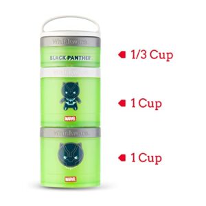 Whiskware Marvel Stackable Snack Containers for Kids and Toddlers, 3 Stackable Snack Cups for School or Travel, Spider-Man Character