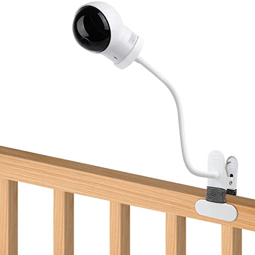 Flexible Clip clamp Mount Compatible with Eufy Spaceview, Spaceview Pro and Spaceview S Video Baby Monitor Camera 15.7 inches Flexible Long Gooseneck Arm, Baby Monitors Holder for Crib Baby Camera