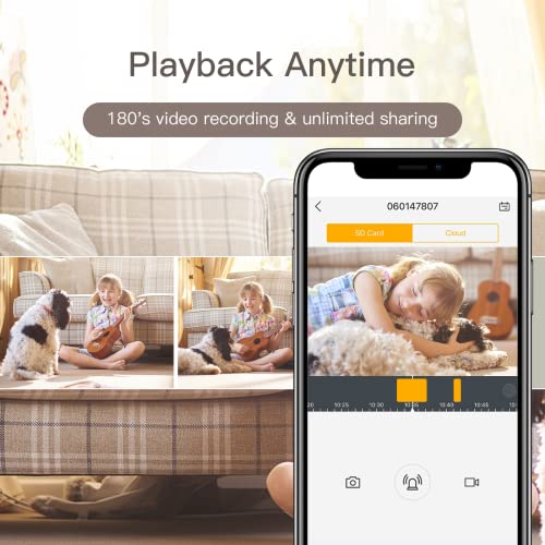 LAXIHUB 5GHz WiFi Camera, 2K Pet Cam Indoor Security Camera Baby/Elder/Dog/Pet Monitor with Phone App, Motion Detection, 2-Way Audio, Night Vision, Compatible with Alexa/Google Assistant