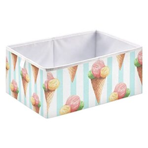icecreams storage basket storage bin rectangular collapsible nursery baskets toy storage box organizer for living room bedroom