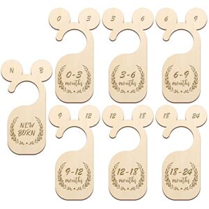 Wood Baby Closet Dividers,Baby Clothes Organizer for Nursery Decor,Baby Closet Size Organizer for Boys and Girls