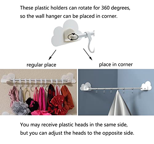 2 Pack Baby Headband Organizer Scrunchies Holder Baby Girl Bow Display Ponytail Holder Wall Hanger with 10pcs Hooks