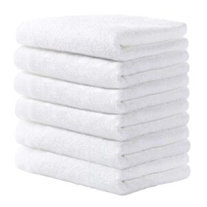 looxii baby washcloths luxury bamboo wash cloths ultra soft face towel for baby registry as shower 6 pack (12"x12", white)
