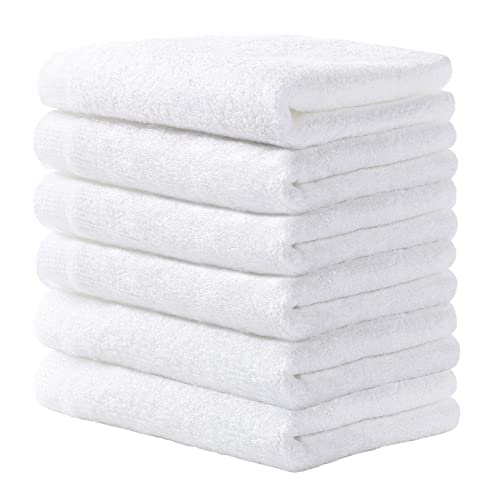 Looxii Baby Washcloths Luxury Bamboo Wash Cloths Ultra Soft Face Towel for Baby Registry as Shower 6 Pack (12"x12", White)