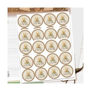 Classic Winnie The Pooh Stickers, A Little Yummy for Your Yummy Stickers, Perfect for Baby Showers, Wedding Favors,Honey Jar, Party Favors 32 PCS