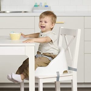 Regalo Baby Basics™ Booster Seat, White, Three-Point Safety Harness, Easily Wipeable, Sturdy & Durable Plastic