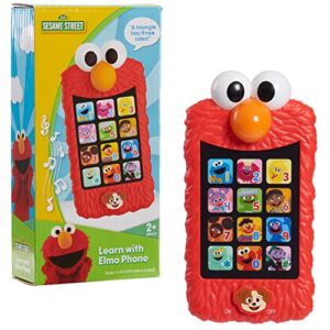 sesame street learn with elmo pretend play phone, learning and education, officially licensed kids toys for ages 2 up, gifts and presents by just play