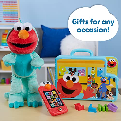 Sesame Street Learn with Elmo Pretend Play Phone, Learning and Education, Officially Licensed Kids Toys for Ages 2 Up, Gifts and Presents by Just Play