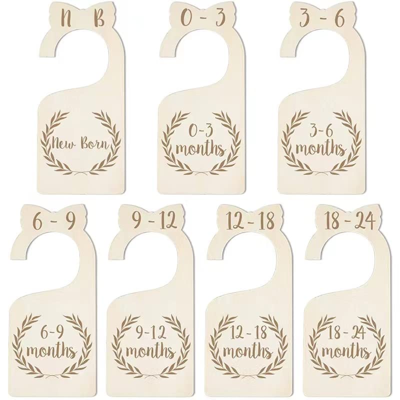 Baby Closet Dividers, Adventure Baby Closet Dividers By Month,Premium Wood Baby Closet Dividers，Thicken and One side from Newborn to 24 Months (7 Pieces)