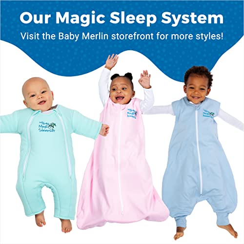 Baby Merlin's Magic Sleepsuit - 100% Cotton Baby Transition Swaddle - Baby Sleep Suit - Sage Green - 3-6 Months