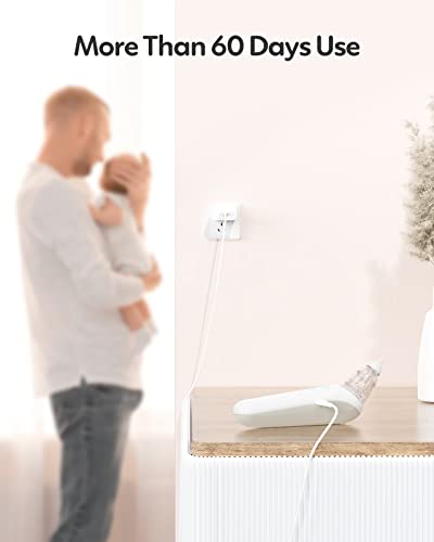 Nasal Aspirator for Baby, MOMTORY Electric Baby Nose Sucker, Powerful Booger Sucker Nose Cleaner with 3 Speeds of Suction, Music Function, 2 Silicone Tips, Fast Charging for 60 Days Use