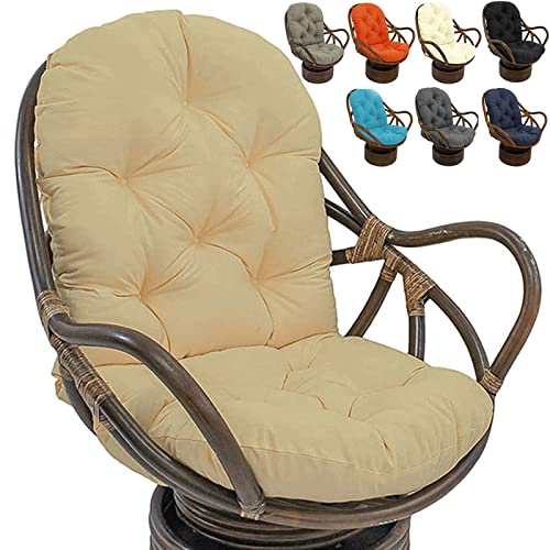 Swivel Rocker Chair Cushion 120x60cm, Washable & UV-Resistant Rocking Replacement Chair Pads, Cushion Mat for Recliner Rocking Rattan Chair Garden Seat Cushion Sofa Tatami Mat, No Chair