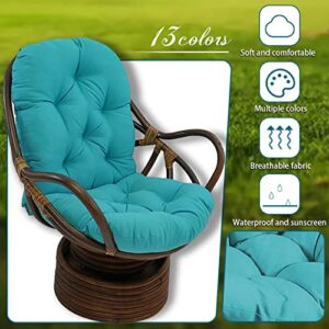 Swivel Rocker Chair Cushion 120x60cm, Washable & UV-Resistant Rocking Replacement Chair Pads, Cushion Mat for Recliner Rocking Rattan Chair Garden Seat Cushion Sofa Tatami Mat, No Chair