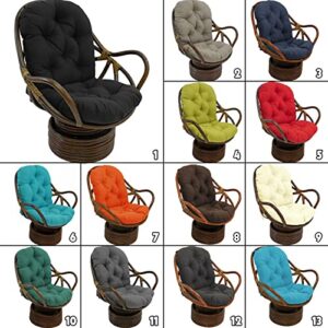 Swivel Rocker Chair Cushion 120x60cm, Washable & UV-Resistant Rocking Replacement Chair Pads, Cushion Mat for Recliner Rocking Rattan Chair Garden Seat Cushion Sofa Tatami Mat, No Chair