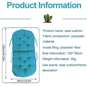 Swivel Rocker Chair Cushion 120x60cm, Washable & UV-Resistant Rocking Replacement Chair Pads, Cushion Mat for Recliner Rocking Rattan Chair Garden Seat Cushion Sofa Tatami Mat, No Chair