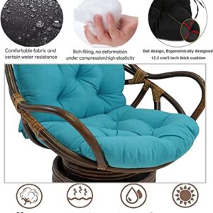 Swivel Rocker Chair Cushion 120x60cm, Washable & UV-Resistant Rocking Replacement Chair Pads, Cushion Mat for Recliner Rocking Rattan Chair Garden Seat Cushion Sofa Tatami Mat, No Chair