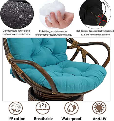 Swivel Rocker Chair Cushion 120x60cm, Washable & UV-Resistant Rocking Replacement Chair Pads, Cushion Mat for Recliner Rocking Rattan Chair Garden Seat Cushion Sofa Tatami Mat, No Chair