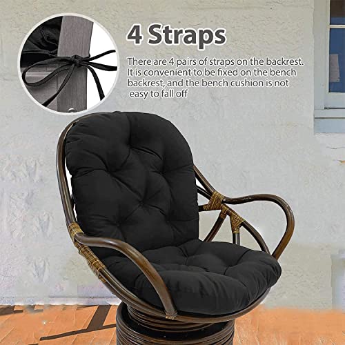 Swivel Rocker Chair Cushion 120x60cm, Washable & UV-Resistant Rocking Replacement Chair Pads, Cushion Mat for Recliner Rocking Rattan Chair Garden Seat Cushion Sofa Tatami Mat, No Chair