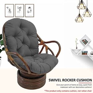 Swivel Rocker Chair Cushion 120x60cm, Washable & UV-Resistant Rocking Replacement Chair Pads, Cushion Mat for Recliner Rocking Rattan Chair Garden Seat Cushion Sofa Tatami Mat, No Chair