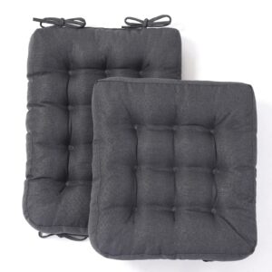 VCOMSOFT Rocking Chair Cushion, Non-Slip,Memory Foam Filled,Cushions Set for Indoor,Dining-Room,Patio Furniture Suitable for Large Chair(Dark Grey)