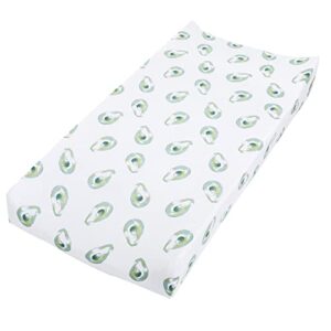 aden + anais essentials changing pad cover, 100% cotton muslin, super soft & breathable, tailored snug fit, single, farm to table - avocados