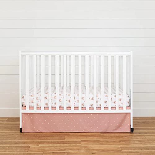 Cokouchyi 3 Piece Boho Rainbow Crib Bedding Set, Standard Size Baby Bedding Set, Neutral Rainbow Boho Nursery Bedding for Boys and Girls, Baby Crib Set- Crib Sheet, Comforter & Crib Skirt