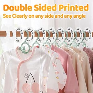 Yeeeasy Baby Closet Dividers for Clothes Durable Baby Closet Size Dividers Double-Sided Baby Clothing Organizer for Boys or Girls Easily Organize Baby Clothing, Fit 1.5’’ Rod, 8PCS