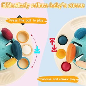 KaPing Baby Montessori Toys 18M+, Sensory Toys for Toddlers, UFO Food Grade Silicone Pull Activity Toy, Travel Toys for Baby, First Birthday Gift for Boys Girls