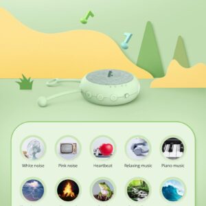 Portable Sound Machine,Sympa White Noise Machine for Baby,Sleep Sound Machine with Night Light,10 Natural Soothing Sounds,16H Playtime,Auto-Off Timers for Relaxing Sleep Aid for Baby Adult