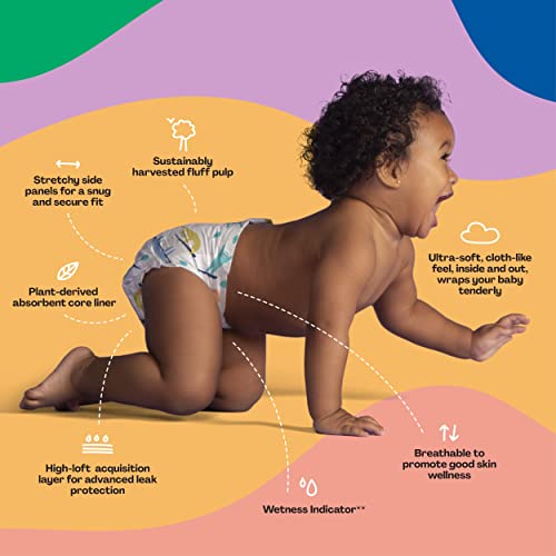 Hello Bello Premium Baby Diapers Size 4 I 23 Count of Disposeable, Extra-Absorbent, Hypoallergenic, and Eco-Friendly Baby Diapers with Snug and Comfort Fit I Alphabet Soup