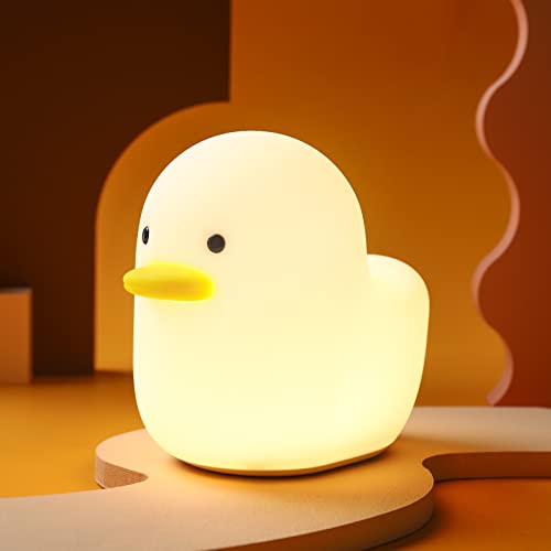 booborny Kids Night Lights for Bedroom Cute Lamp LED Duck Kawaii Lamp Silicone Nursery Night Light for Baby and Toddler Animal Night Lights for Girls and Boys