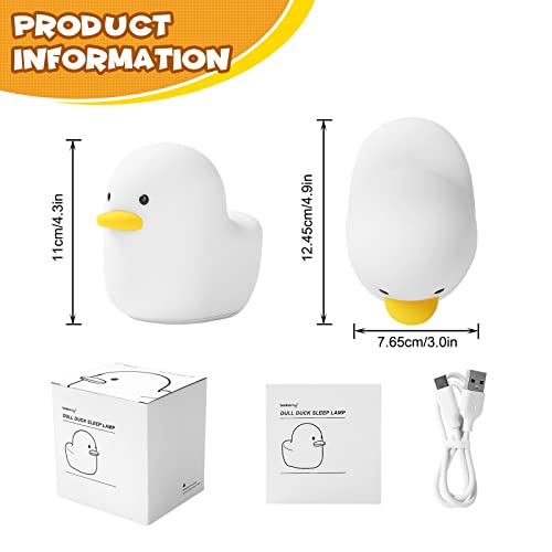 booborny Kids Night Lights for Bedroom Cute Lamp LED Duck Kawaii Lamp Silicone Nursery Night Light for Baby and Toddler Animal Night Lights for Girls and Boys