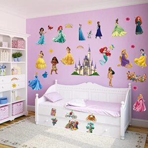 KEOJUE Princess Wall Decals Stickers, Peel and Stick Wall Decals for Girls Room Removable Wall Art Decor for Baby Nursery Girls Bedroom