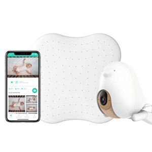 Cubo Ai Sleep Safety Bundle - Includes 1080p HD Night Vision Cubo Ai Plus Smart Baby Monitor with 3-Stand Set & Sleep Sensor Pad | Proactive AI Safety Alerts, Sleep Analytics & Micro Motion Detection