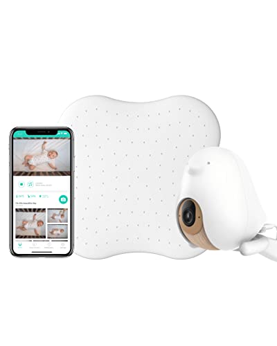 Cubo Ai Sleep Safety Bundle - Includes 1080p HD Night Vision Cubo Ai Plus Smart Baby Monitor with 3-Stand Set & Sleep Sensor Pad | Proactive AI Safety Alerts, Sleep Analytics & Micro Motion Detection