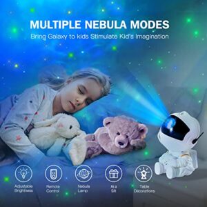 Astronaut Star Projector, Nebula Galaxy Projector Night Light, Remote Control and 360°Rotation Magnetic Head Nebula Lamp for Bedroom/Kids Room/Ceiling/Room Decoration (2nd Version Astronaut)